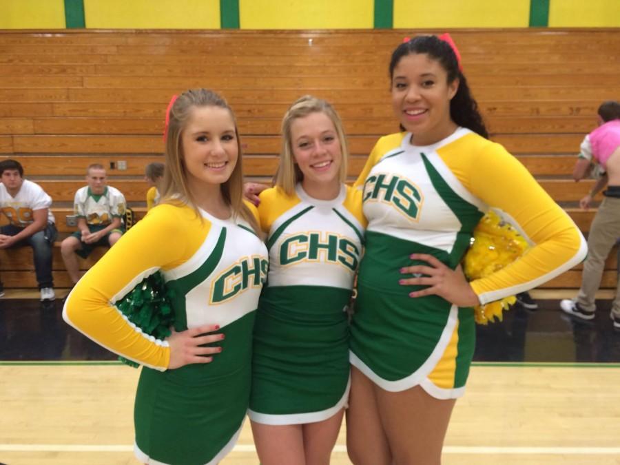 Swanberg, at left, with her co-captains.