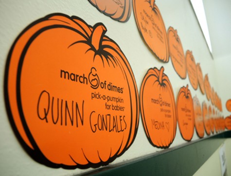 PUMPKINS - Cleveland FBLA club raises money for the March of Dimes Foundation. Anna Rollins photo.