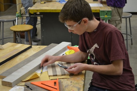 Cleveland student hard at work in one of the several new electives offered this year: Wood-shop. Henry Hawking photo.