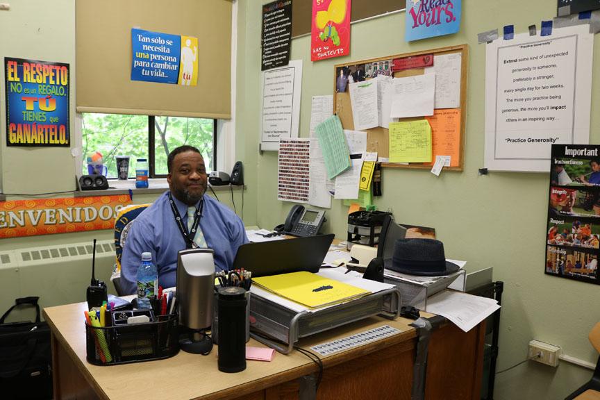 Vice principal Darryl Miles in his office. Anna Rollins Photo