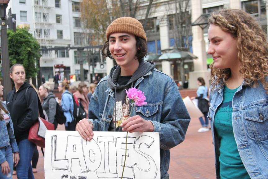 Students Participated in Anti-Trump Protest