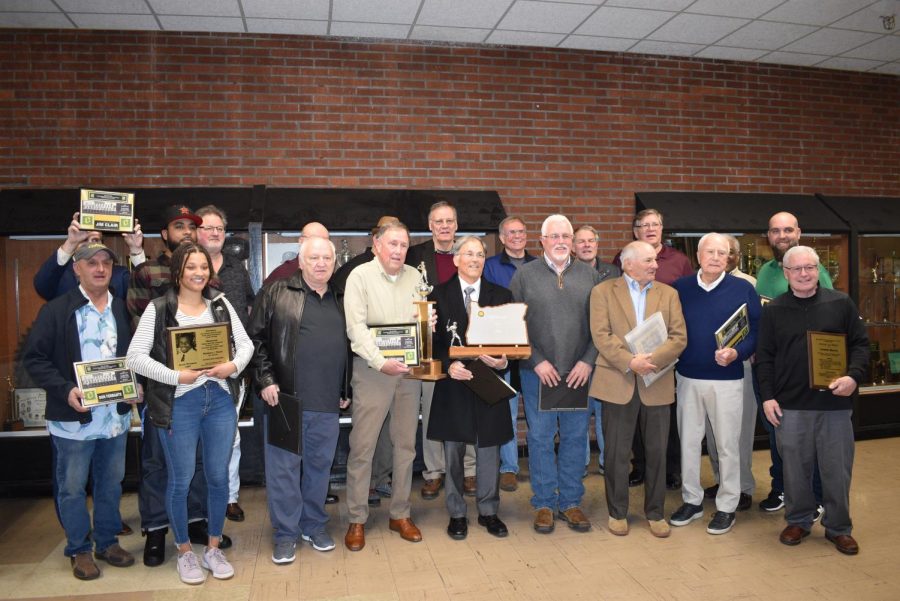 Members and representatives of the members of the 2020 Hall of Fame class, inducted on Feb. 21.