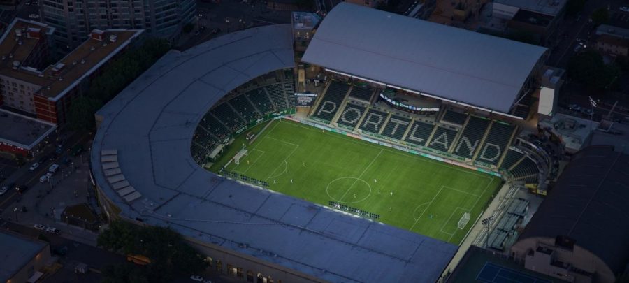 An aerial view of Providence Park when on June 8 at 4 pm Cleveland class of 2021 will graduate 