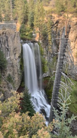 Tumalo Falls: The viewpoint at Tumalo Falls, which is west of Bend.