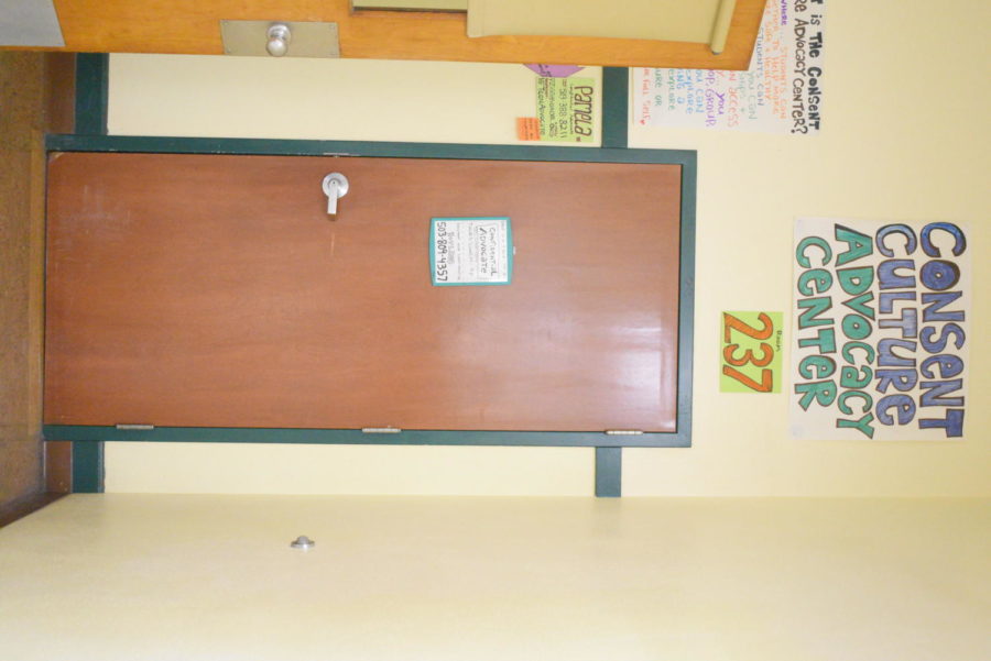 The entrance of the student advocacy room, on the second floor.