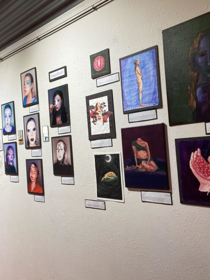 Art pieces from the IB art exhibition. The show is being held at the High Low Gallery through March 31. The closing reception is March 26 from 3 - 5 p.m.