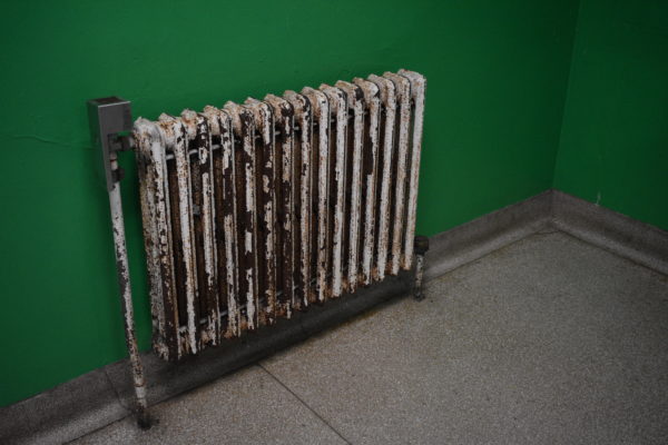 A rusted radiator inside Cleveland.