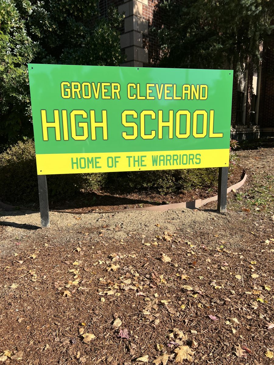 Jan Watt, with the help of the alumni association, the booster club, and the PTA, raised enough money for a new school sign after the previous one was damaged in a car accident.