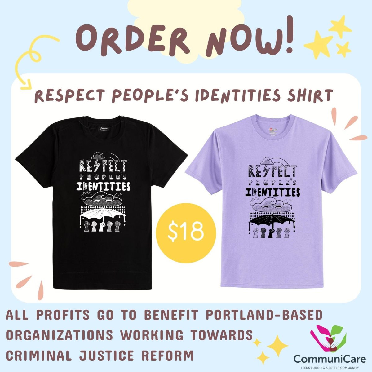 Respect Peoples Identities shirt is on sale. Check out the QR code on this story.
