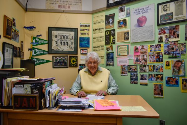 Jan Watt in her office a few hours after making the announcement that she was retiring from Cleveland. Watt made the announcement at the Senior Recognition Assembly to the senior class 2024, after all the other classes had been excused. 