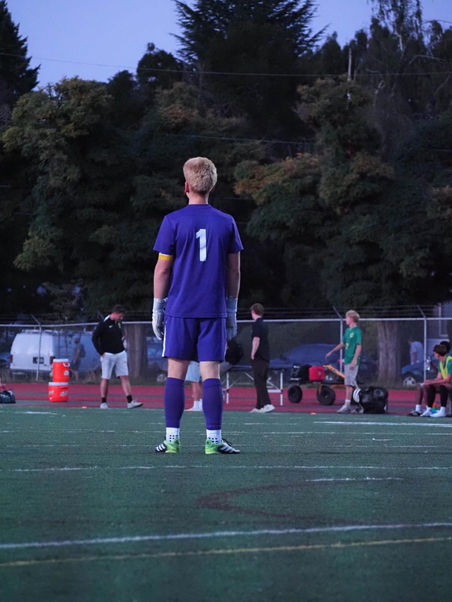 Derek Puppo in goal during Cleveland's 5-1 win against Centennial on Sept. 18