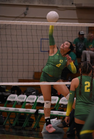 Karina Lee warming up for game against Mcdaniel on Sept, 25.  photo.
