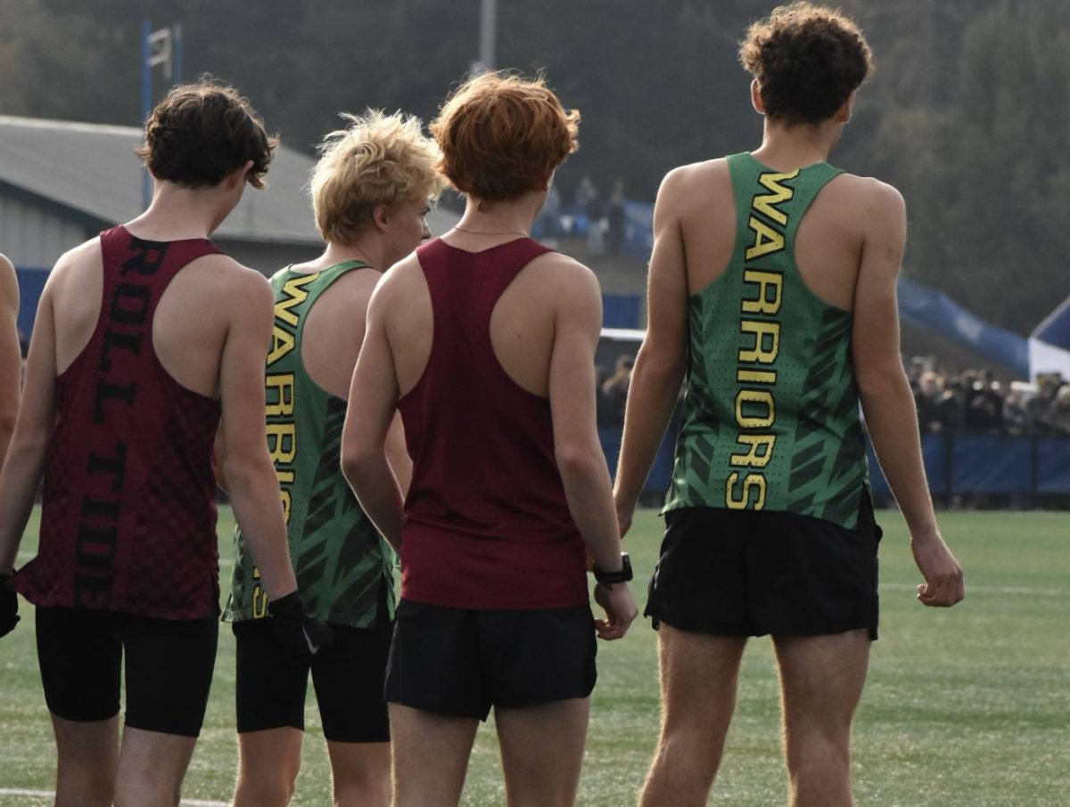 Boys Runners at the start line of the State Meet
