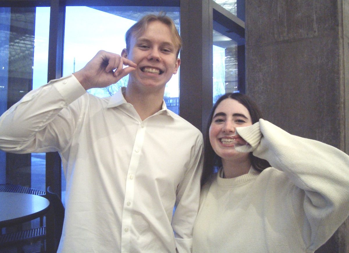 Eugene Fedutinov and Clara Waldron at Speech and Debate state.